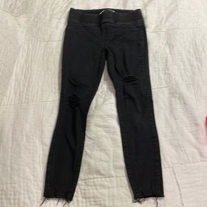 Old Navy Black Distressed Rockstar Jeggings